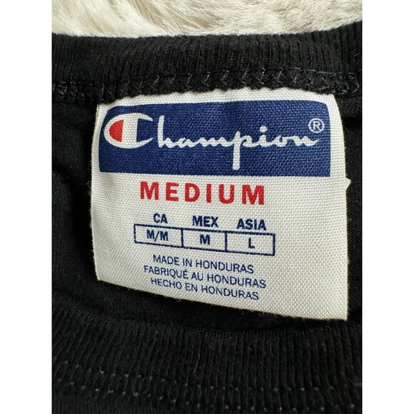 Champion T-shirt Mountain Men Size Medium Volcano Black Graphic Print EUC M - Picture 3 of 5